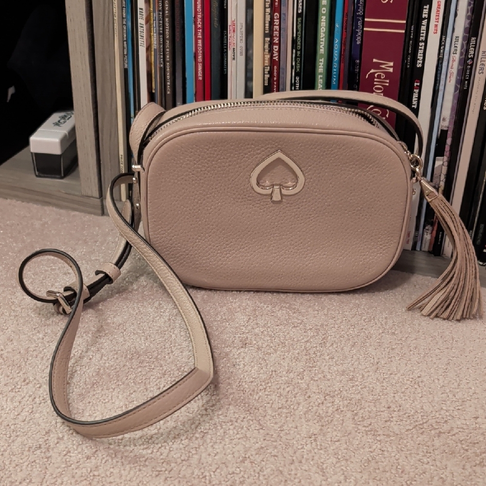 Kate Spade Taupe Crossbody Bag with Tassel